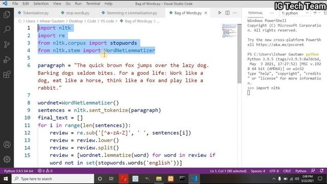 Bag of words model | Feature Extraction смотреть онлайн