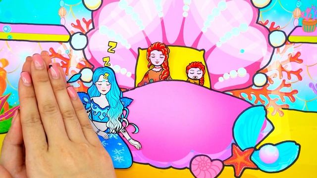 Paper Dolls Dress Up - Infants Mermaid Fire vs Frozen Angels Family Dress - Barbie Story & Crafts смотреть онлайн