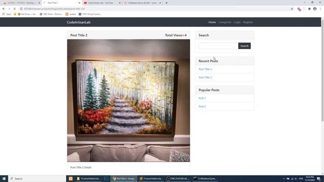 Laravel Tutorials|How to count page views in Laravel|Laravel Blog Website|Laravel 8 Tutorial смотреть онлайн