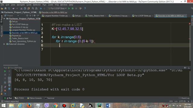 Tutorial #20 For LOOP [Bubble sort]_Python смотреть онлайн