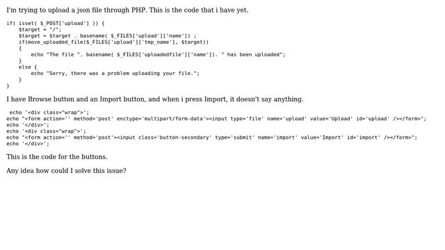 Wordpress: Upload a json file in php смотреть онлайн
