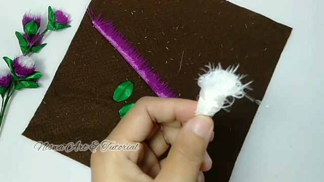 DIY| How To Make Satin Ribbon Flower Easy | Gomphrena Globosa Ribbon Flower