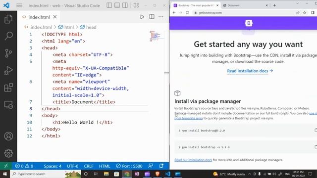 Lec-2 | Adding bootstrap to your Project #bootstrap смотреть онлайн