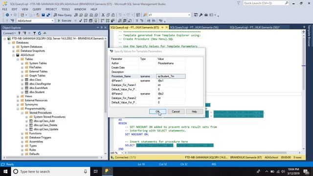 Stored Procedure for SELECT, INSERT, UPDATE, DELETE SQL 2017 смотреть онлайн