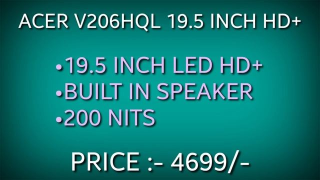 Best Monitor under 5000 in India Hindi | Acer 19.5 inch HD+ LED Monitor смотреть онлайн