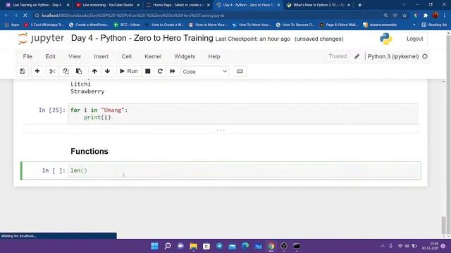Day 4 - Python Zero to Hero Training - Loops | Functions смотреть онлайн