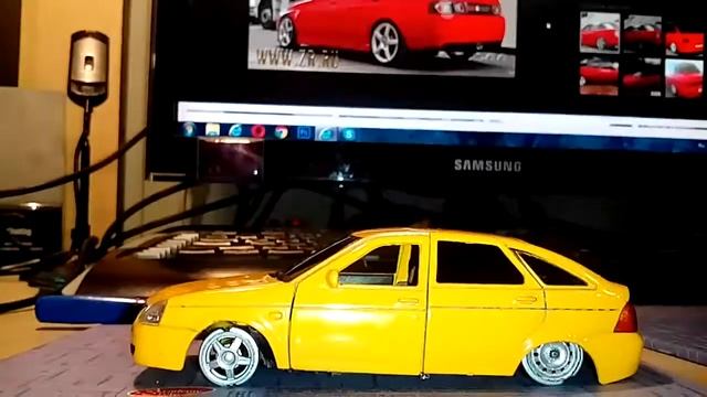 Как занизить игрушечную модель машины+110 и приора