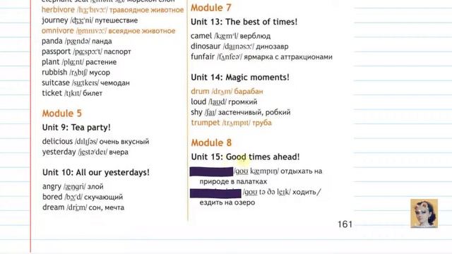 87. Word List. Student's Book. Тренировка чтения транскрипции. Аудио словарь смотреть онлайн