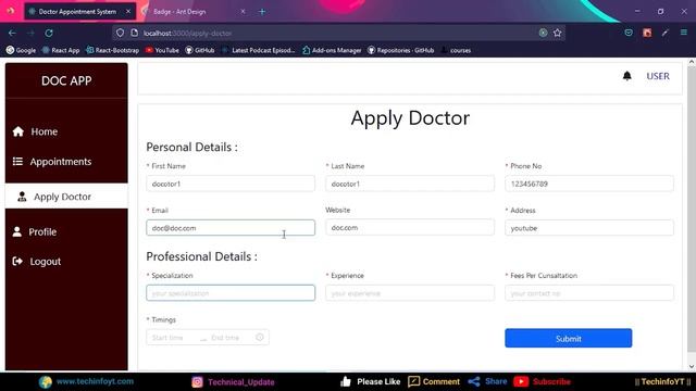 Mern App Doctor Appointment System Mern Stack Project | learn mern stack development | mern app смотреть онлайн