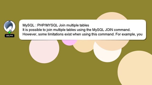 MySQL : PHP/MYSQL Join multiple tables смотреть онлайн