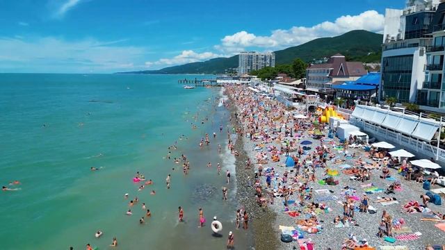 Лазаревское 2023 температура моря в Сочи 31 мая - Чемитоквадже лучший пляж! смотреть онлайн