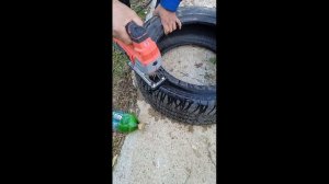 Быстрый способ разрезать покрышку