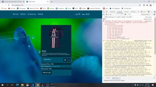 Create Simple Shopping Cart with React Hook - Reactjs useState Hook Tutorial for Beginner смотреть онлайн
