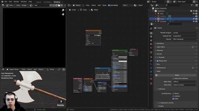 Bake Multiple Materials/Objects to One Texture Map (Blender Tutorial) смотреть онлайн