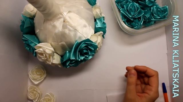 Свадебный букет "Синева"/(ENG SUB)/Wedding bouquet "Blue"/Свадебные аксессуары Марины Кляцкой смотреть онлайн