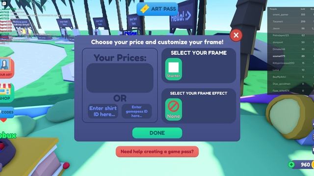 Как выставить цену в starving artists (DONATION GAME) смотреть онлайн