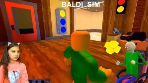 БАЛДИ и Валеришка в СТРАШНОМ ЛИФТЕ в РОБЛОКС! Roblox elevator Baldi, Салли фейс, Бенди, Слендер