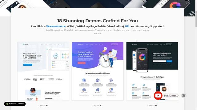 Landpick - Multipurpose Landing Pages WordPress Theme смотреть онлайн