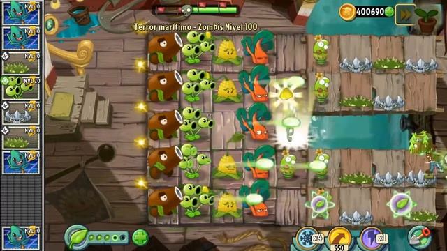 PvZ 2 - Nivel Personalizado #2 (Zombis Nivel 100 - Mares piratas) смотреть онлайн