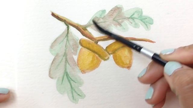 Paint With Me: Acorns & Oak Leaves