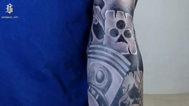 ТАТУИРОВКА.Доделали Диману рукав, через год!We completed the sleeve for Diman, a year later! смотреть онлайн