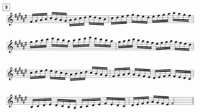 Scale Exercise #7 for Tenor Saxophone | F# Major Full Range смотреть онлайн