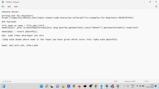 Advance Recon : Rce methodology for beginners смотреть онлайн