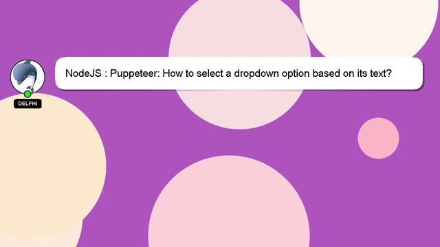 NodeJS : Puppeteer: How to select a dropdown option based on its text? смотреть онлайн