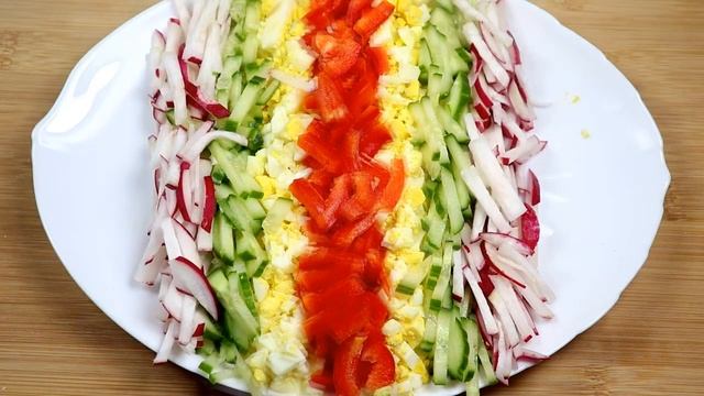 ? Овощной салат на праздничный стол ?Vegetable salad for the festive table. смотреть онлайн