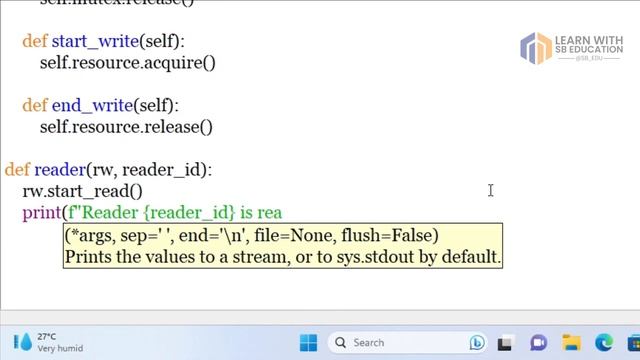 SYBSC-CS OS Practical 3B || Reader Writer Problem || Python Programming смотреть онлайн