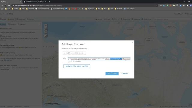 Connect to WMS Libraries in an AGOL web map смотреть онлайн