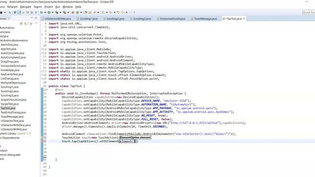 How to Tap on Element using TouchAction смотреть онлайн