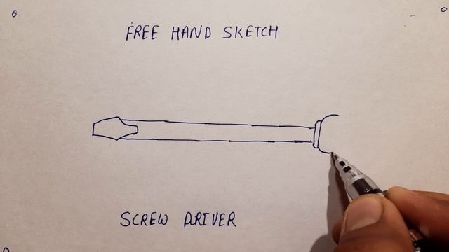 screw driver | Free Hand sketch |free hand drawing |Engineering drawing | ED | смотреть онлайн
