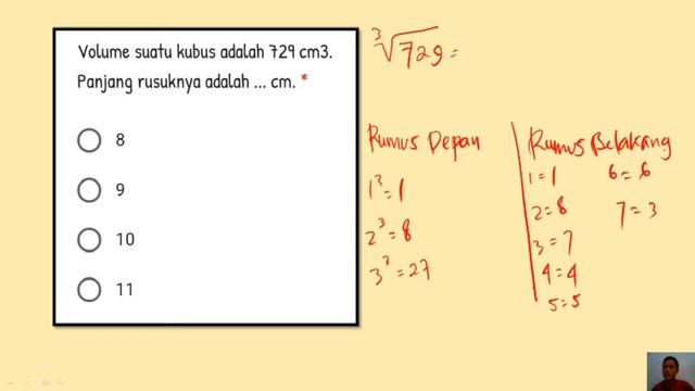 Volume suatu kubus adalah 729 cm3, panjang rusuknya adalah ..... cm смотреть онлайн