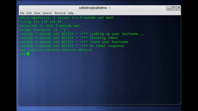 X Distro Telnet IRC Chat Using Terminal смотреть онлайн
