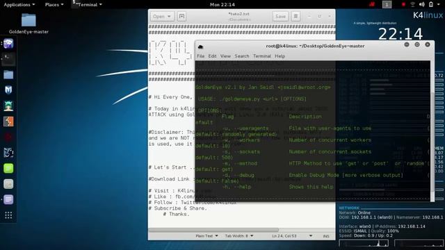 Kali Linux 2.0 Tutorials : Dos Attack using GoldenEye смотреть онлайн