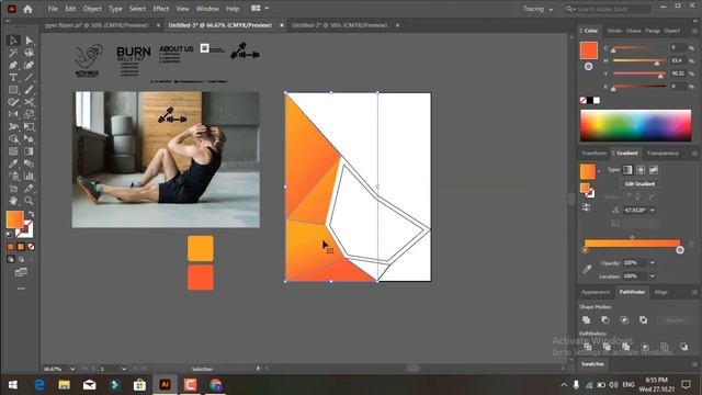 New Style GYM Flyer |made on illustrator CC2021 смотреть онлайн