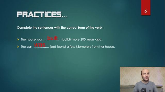 Passive in past simple form. Practices included. смотреть онлайн