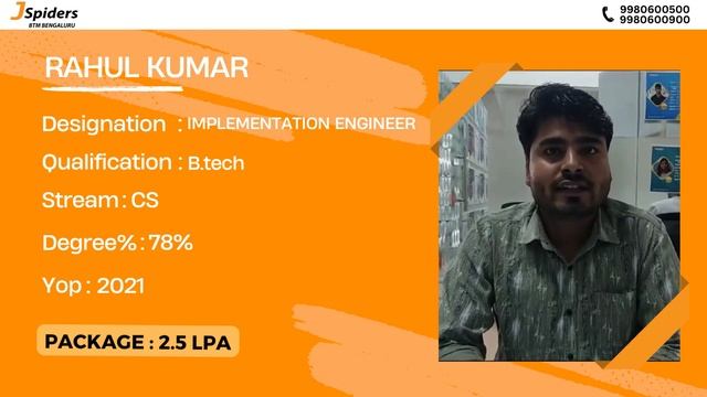 "Rahul Kumar's Journey with JSpiders BTM" смотреть онлайн