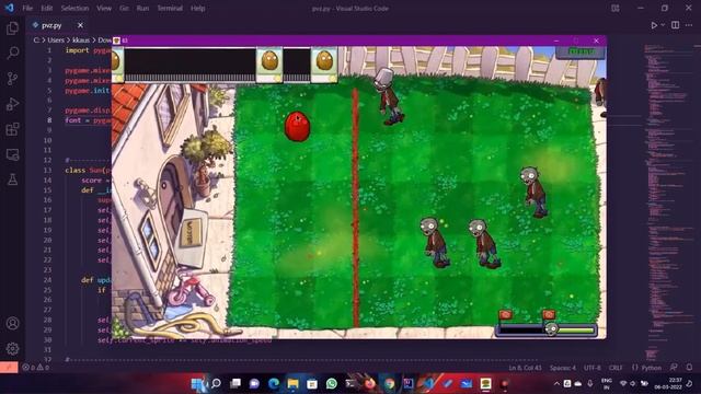 Plants vs Zombies game in Python with source code | Python Projects смотреть онлайн