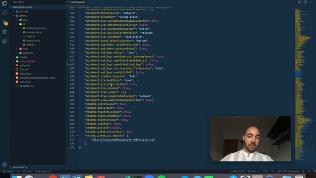 VS Code Setting: workbench.tree.indent смотреть онлайн