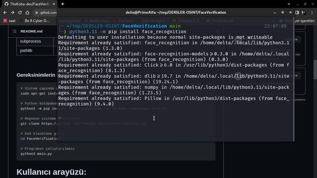 Python3 ile Yüz doğrulama & Karşılaştırma sistemi kurulumu | Linux üzerinde смотреть онлайн