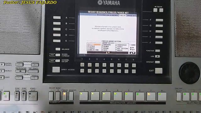 Activando y Configurando FREEZE REGISTRO DE MEMORIA YAMAHA PSR S910 смотреть онлайн