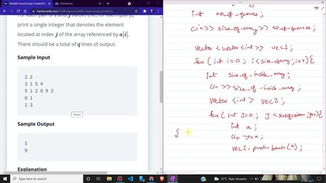 Variable sized array hackerrank - arrays of array, using vectors an easy solution c++ смотреть онлайн
