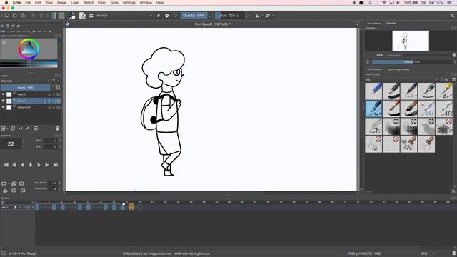 FREE 2D Animation Software / How to use the Onion Skin in Krita смотреть онлайн