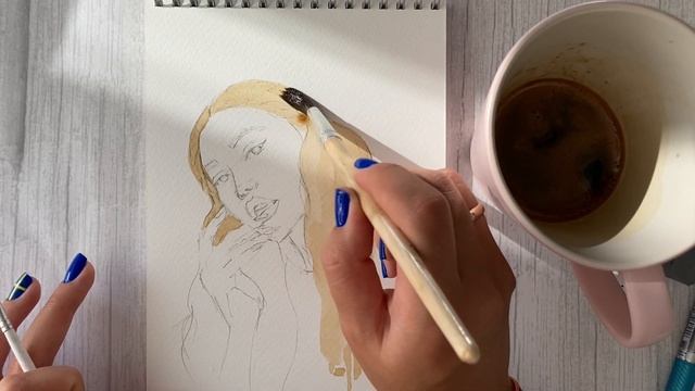 How to Paint with Coffee - Tutorial and Art Experiment смотреть онлайн