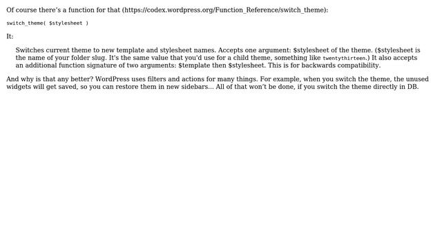 Wordpress: Function to activate WordPress theme inside a plugin (2 Solutions!!) смотреть онлайн