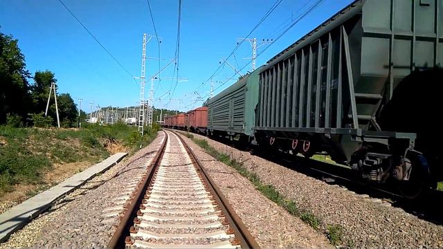 ВЛ11.8-759 с грузовым поездом. БМО ж/д. смотреть онлайн