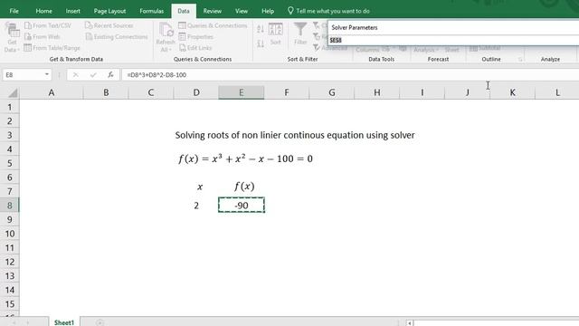 MSOffice Excel: How to solve the roots of nonlinear equation? смотреть онлайн