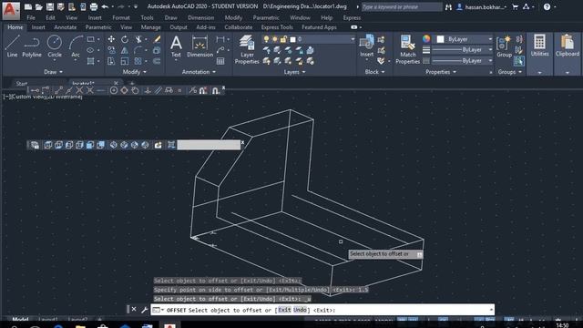 Making of locator using 3D wireframe Modeling in AutoCAD 2020(Part-2) смотреть онлайн